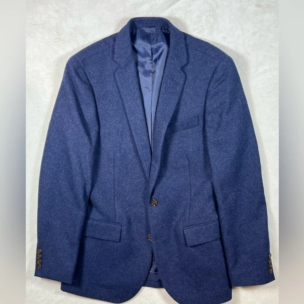 NWT J. Crew 38R Thompson Blazer Wool Blend Navy 2 Button Vented Sport Coat Lux